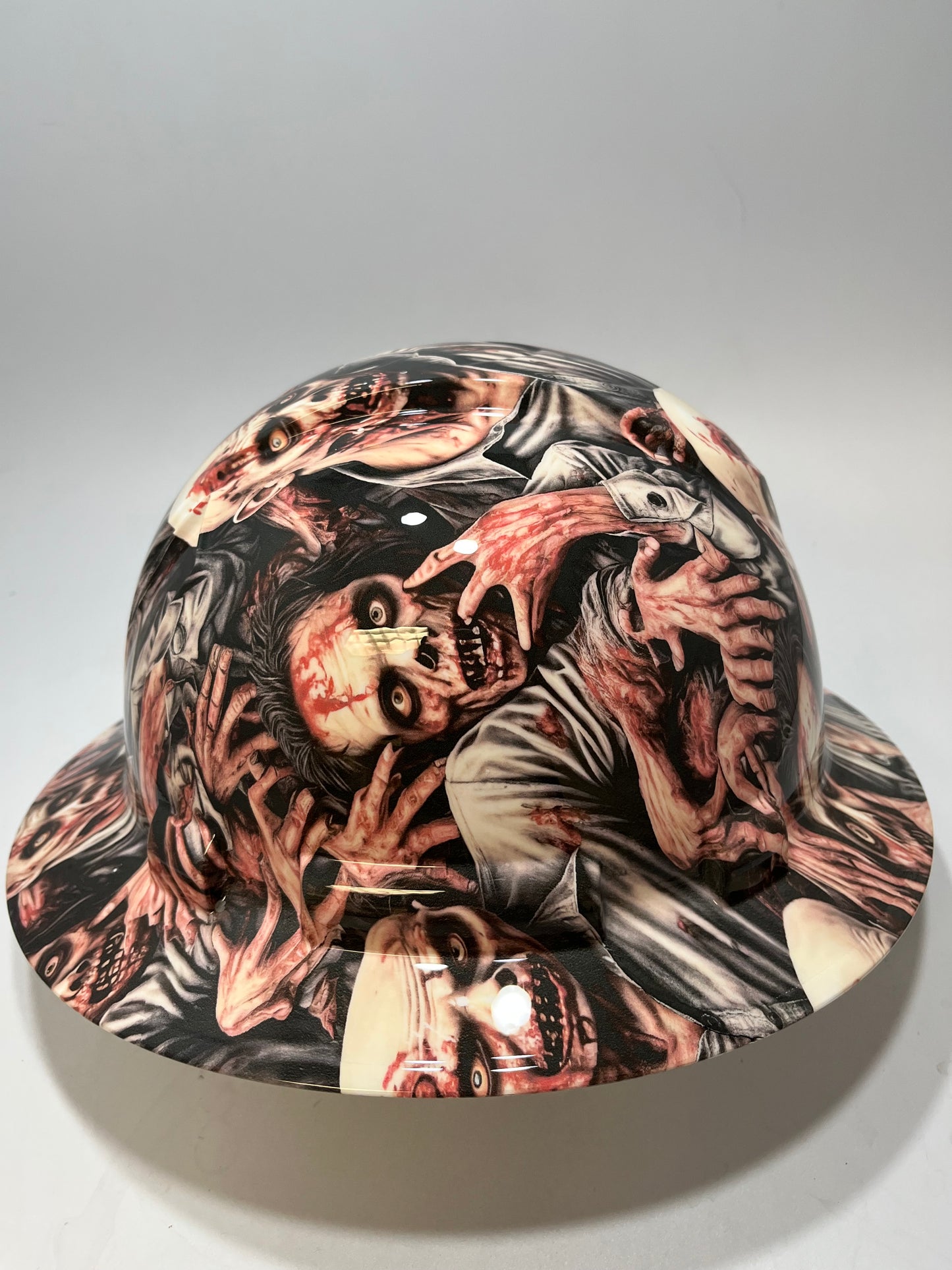Full Brim Hard Hat Hydro Dipped ZOMBIE APOCALYPSE