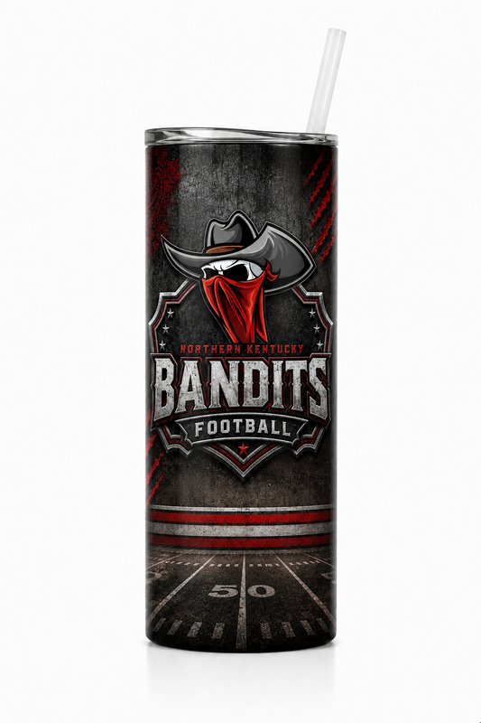 Boone County Bandits Football 20oz tumbler mockup
