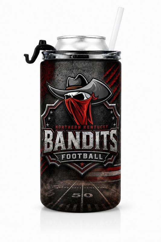 Boone County Bandits Football 4-in-1 can cooler mockup