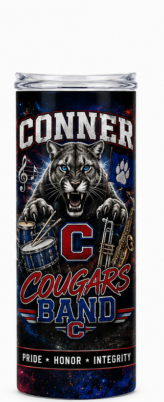 Conner High School Band 20oz tumbler fundraiser mockup