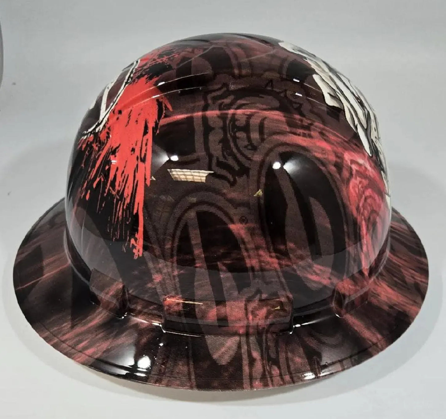 Full Brim Hard Hat Hydro Dipped GEORGIA BULLDOGS