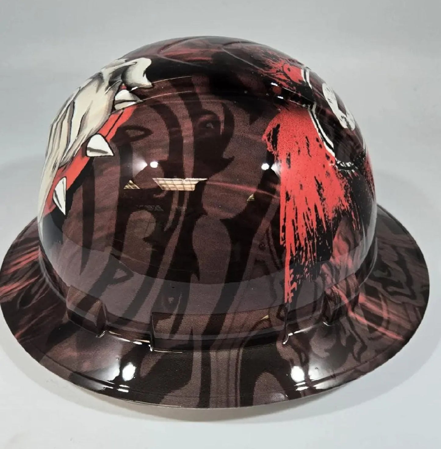 Full Brim Hard Hat Hydro Dipped GEORGIA BULLDOGS