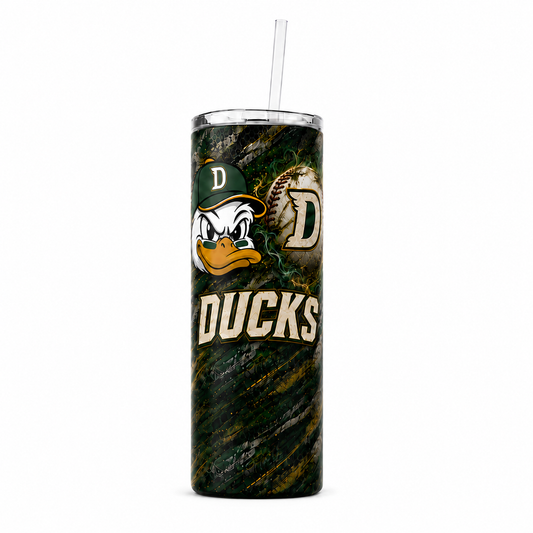 Ducks Baseball 20oz skinny team tumbler