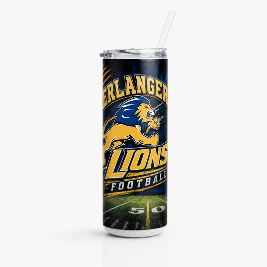 Erlanger Lions Football 20oz tumbler mockup