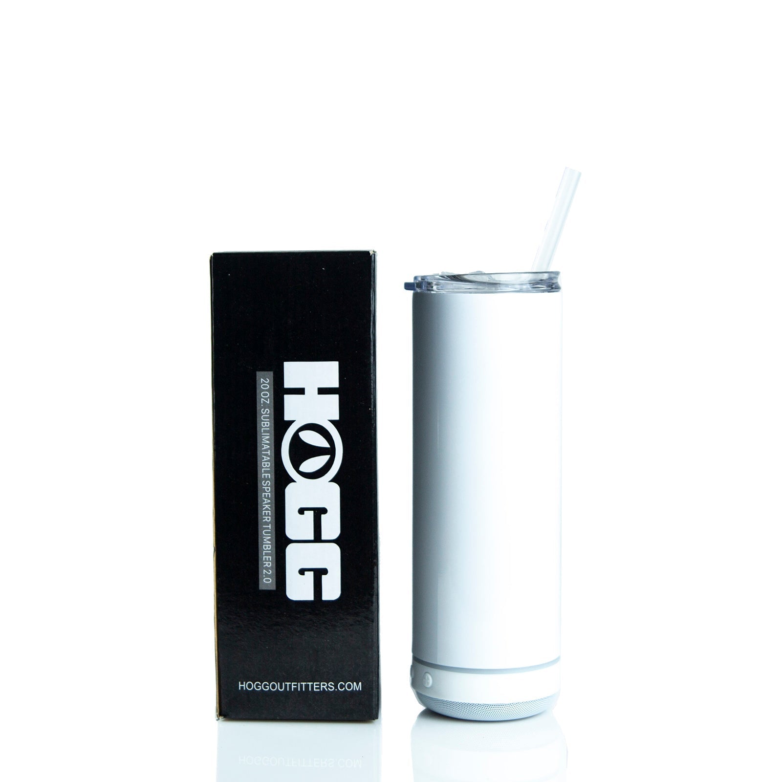HOGG 20oz Wireless Speaker Tumbler 2.0 with white speaker base