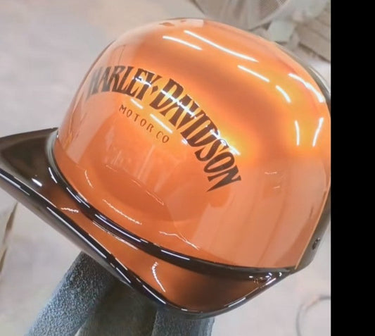 Baseball Cap Style Motorcycle Helmet CUSTOM PAINT & LOGOS