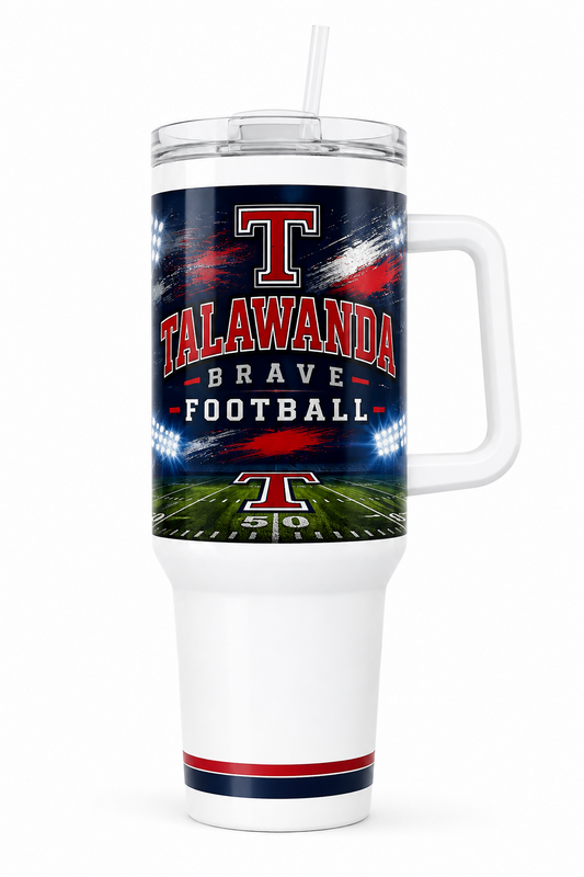 Talawanda Brave Football 40oz handle tumbler