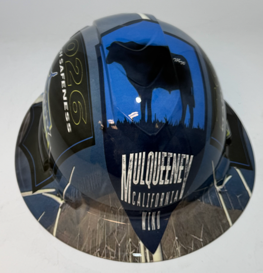 Full Brim Hard Hat Hydro Dipped MULQUEENEY