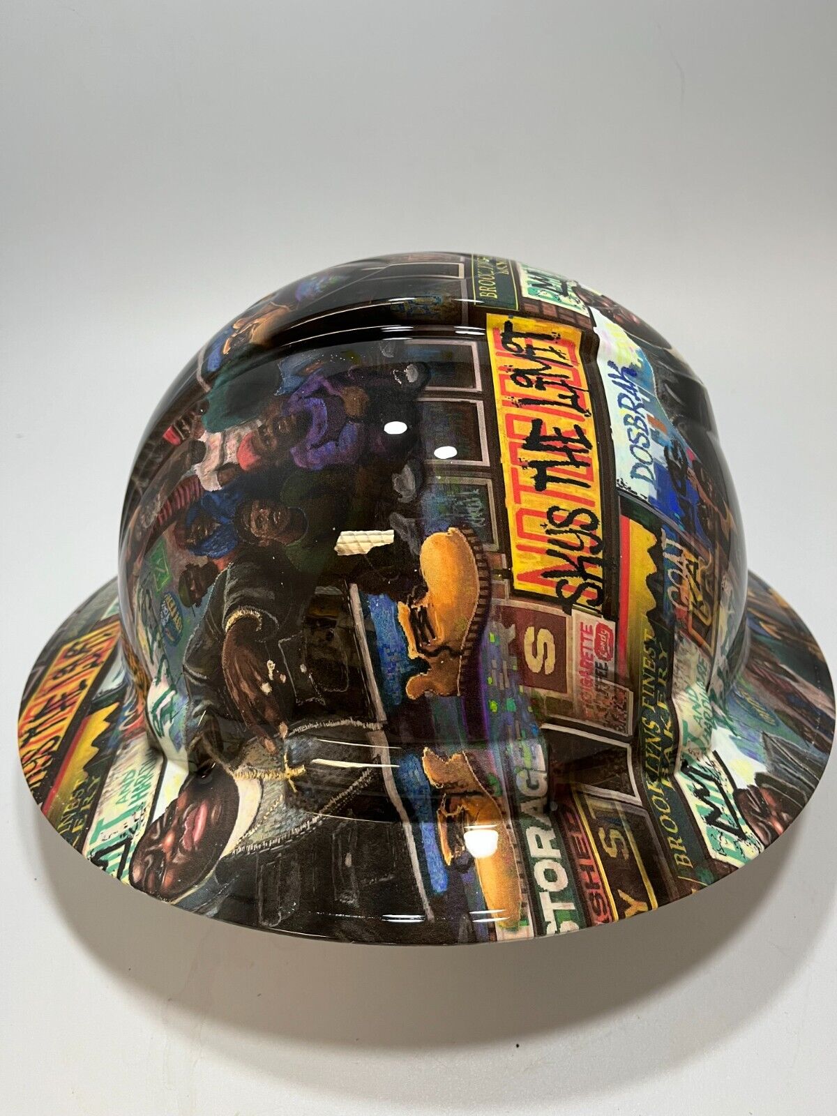 New Full Brim Hard Hat Custom Hydro Dipped NOTORIOUS BIG. Biggie