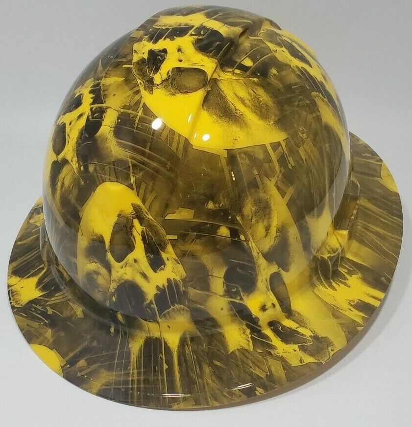 Bad ass hardhat with a hydro dipped skull design