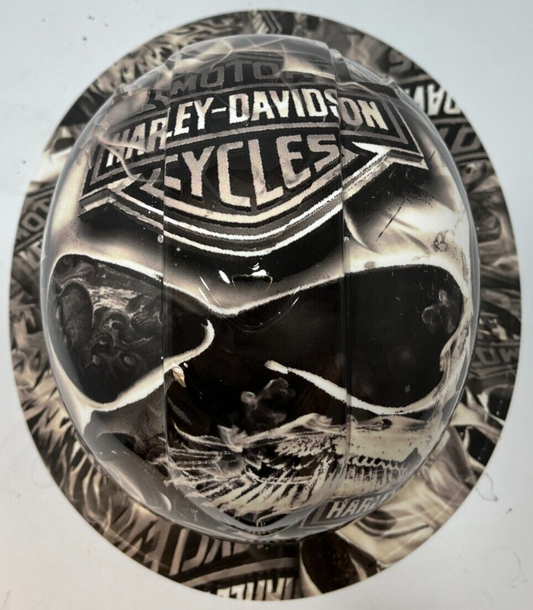 New Full Brim Hard Hat Custom Hydro Dipped HARLEY DAVIDSON SKULLS